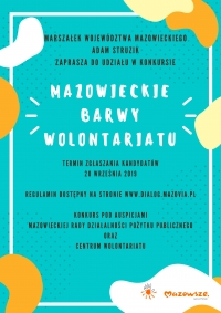 Informacja o&nbsp;dziewiątej edycji Konkursu ˝Mazowieckie Barwy Wolontariatu˝