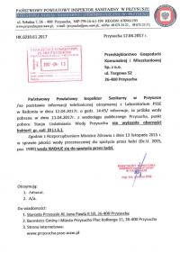 Woda w Przysusze nadaje się już do spożycia.