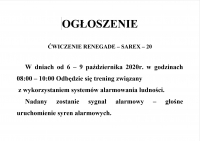 Ogłoszenie Sarex!