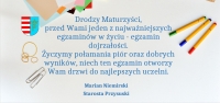 Życzenia dla maturzyst&oacute;w.