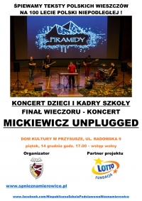 Koncert Dzieci i kadry Szkoły -Mickiewicz UNPLUGGED - 14 grudnia 2018