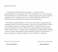 Życzenia z okazji Dnia Samorządowca