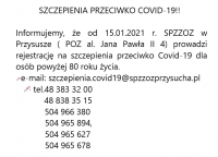 SZCZEPIENIA PRZECIWKO COVID-19