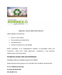 Firma KORNEX odbierze folie rolnicze