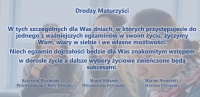 Życzenia dla maturzyst&oacute;w.