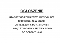 Skr&oacute;cony czas pracy urzędu