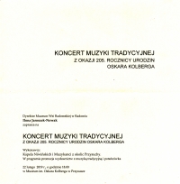 Muzeum im. Oskara Kolberga zaprasza na koncert.