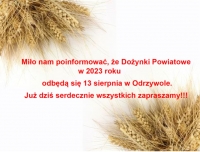 Dożynki Powiatowe w 2023r.