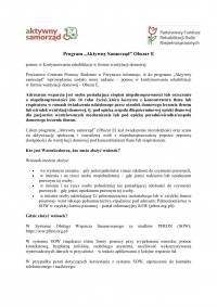 Program ,,Aktywny Samorząd&rdquo; Obszar E