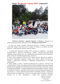 Akcja "Bezpieczne wakacje 2019" rozpoczęta!