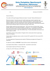 III edycja programu Ministerstwa Sportu i&nbsp;Turystyki ˝Szkolny Klub Sportowy˝