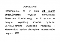 Komunikacja - Ogłoszenie